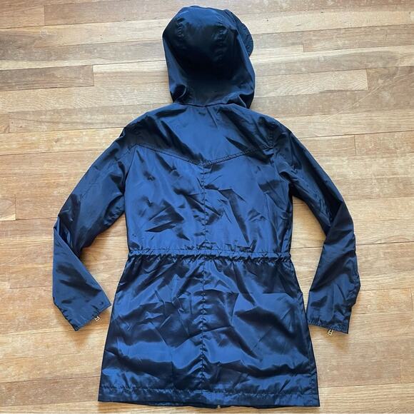 Zara navy blue hooded fall full zip windbreaker jacket size extra small XS b20 - Picture 6 of 6